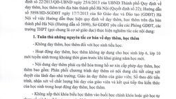 Công văn về việc thực hiện các quy định về dạy thêm, học thêm