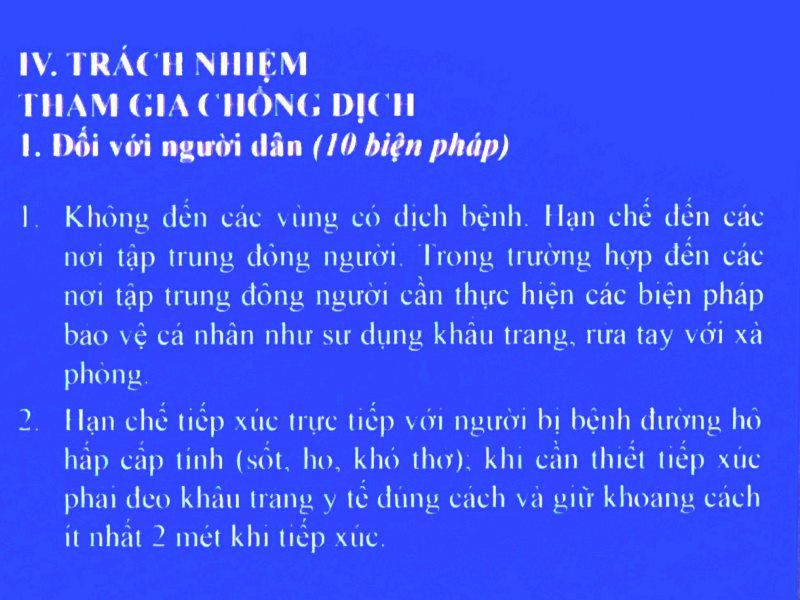 TRÁCH NHIỆM PHÒNG CHỐNG DỊCH VIÊM PHỔI CẤP DO VI RÚT CORONA