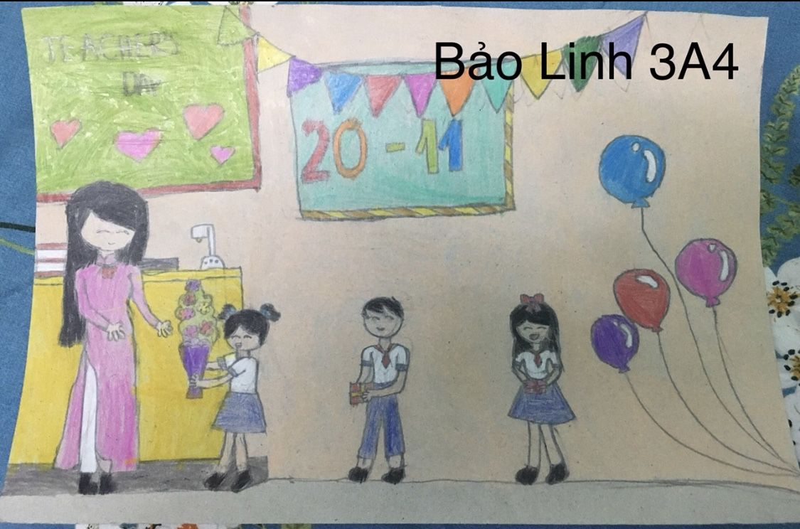 Bài dự thi vẽ của học sinh Bảo Linh - 3A4