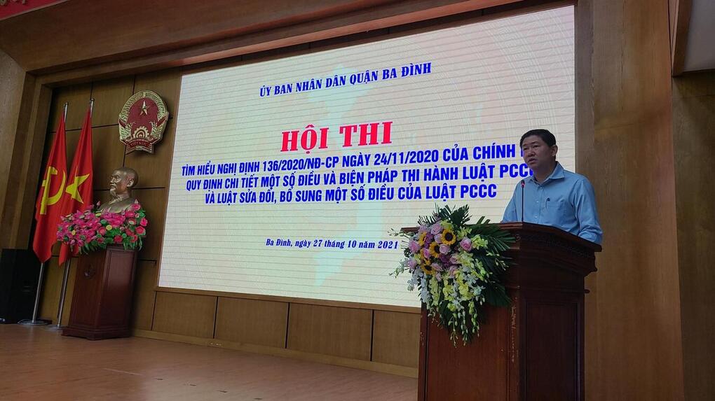 Quận Ba Đình: Tổ chức thi tìm hiểu Nghị định số 136/2020/NĐ-CP ngày 24/11/2021 của Chính phủ