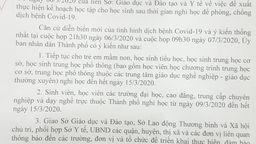 CÔNG VĂN HỎA TỐC CỦA UBND THÀNH PHỐ HÀ NỘI
