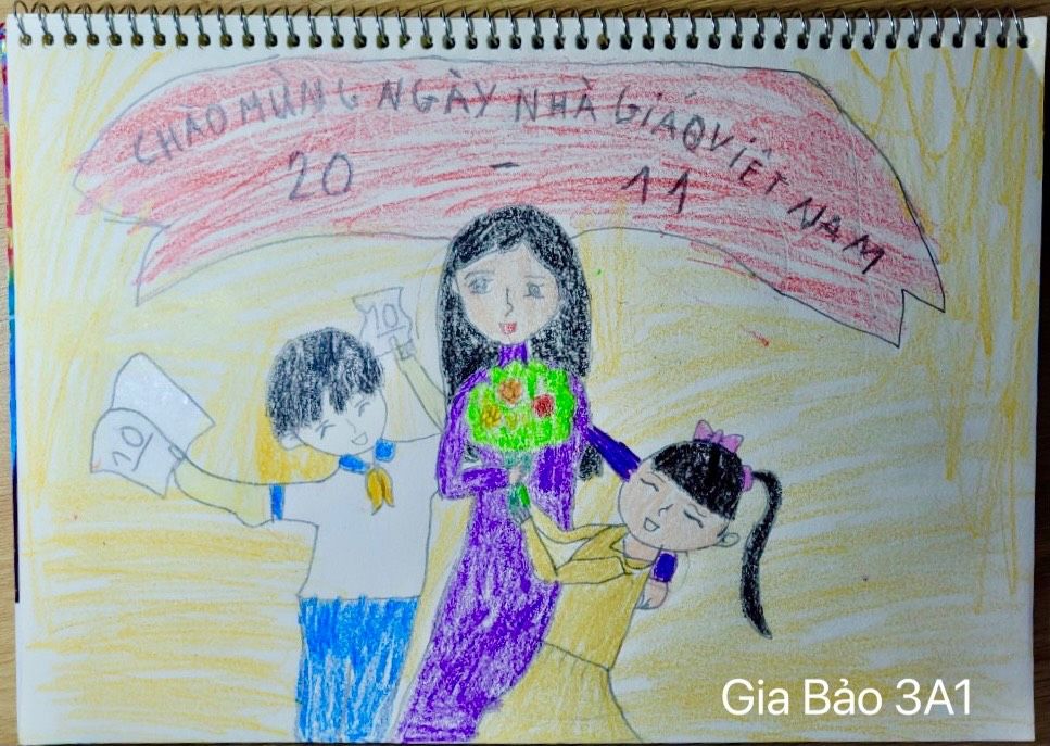 Bài dự thi vẽ của học sinh Gia Bảo - 3A1