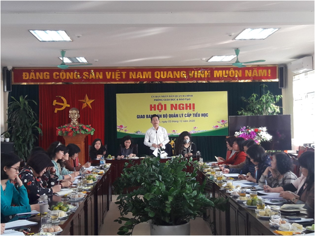 Hội nghị giao ban cán bộ quản lý cấp Tiểu học tháng 12 năm 2020