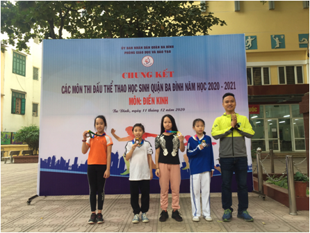 Trường TH Thành Công A nối tiếp những thành tích trong mùa giải thi đấu các môn thể dục thể thao cấp Quận