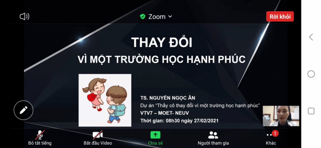 Trường TH Thành Công A tham gia tập huấn xây dựng "Trường học hạnh phúc"