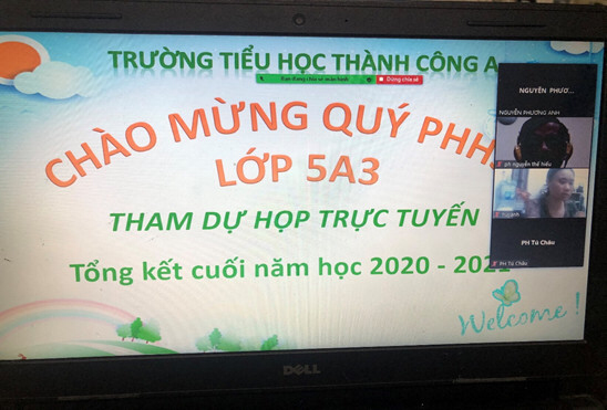 Buổi họp Phụ huynh cuối năm học 2020-2021 của khối lớp 5 trường TH Thành Công A đong đầy cảm xúc