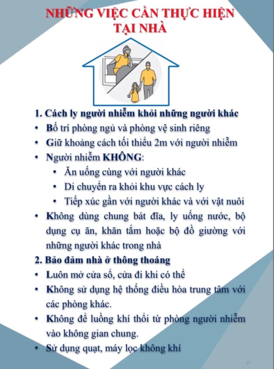Những việc cần thực hiện tại nhà để đảm bảo an toàn, sức khoẻ cho người thân và gia đình