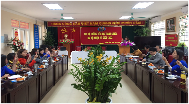 CHI BỘ TRƯỜNG TIỂU HỌC THÀNH CÔNG A ĐẠI HỘI NHIỆM KỲ 2020 - 2022