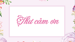 Thư cảm ơn!
