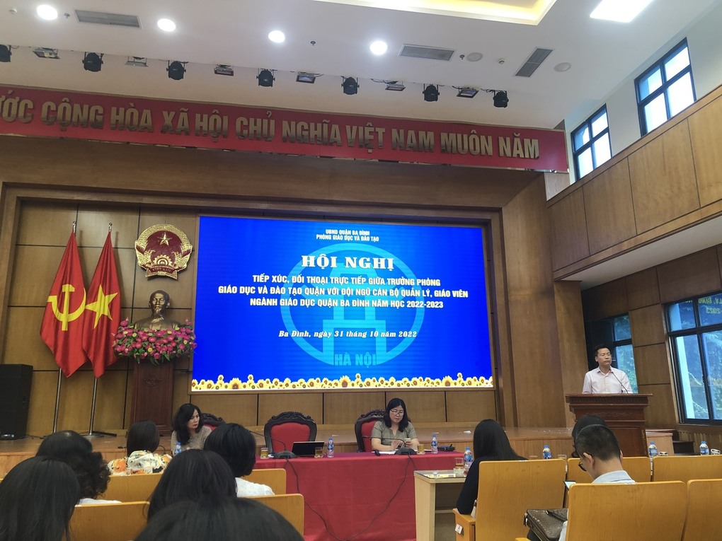 Trường TH Thành Công A tham gia Hội nghị tiếp xúc, đối thoại trực tiếp của Phòng Giáo dục và Đào tạo quận Ba Đình