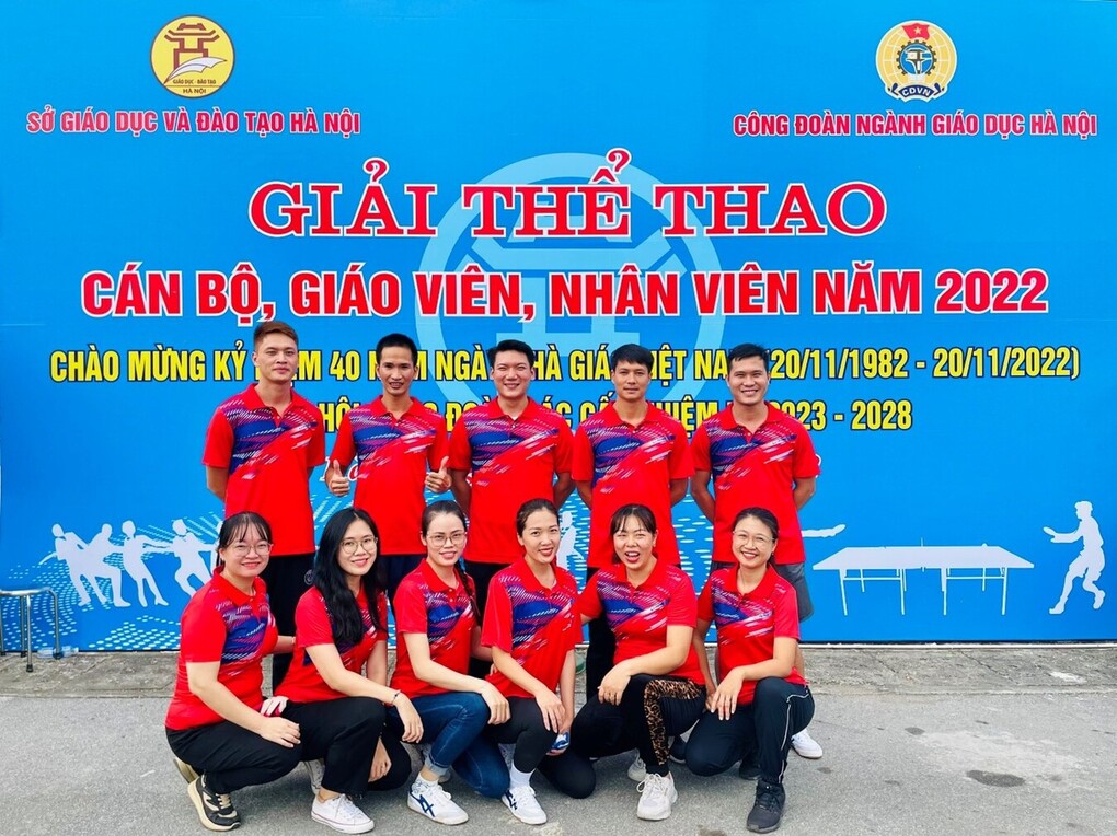 Công đoàn ngành Giáo dục quận Ba Đình hào hứng tham gia Giải thể thao cán bộ, nhân viên ngành Giáo dục và Đào tạo Thành phố Hà Nội năm học 2022- 2023