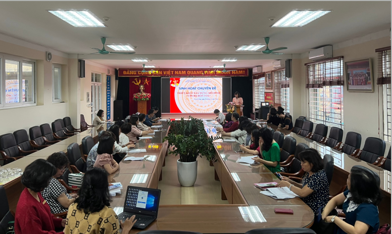 Trường Tiểu học Thành Công A tổ chức thành công “Hội nghị xây dựng mô hình Chi bộ bốn tốt năm 2022”.