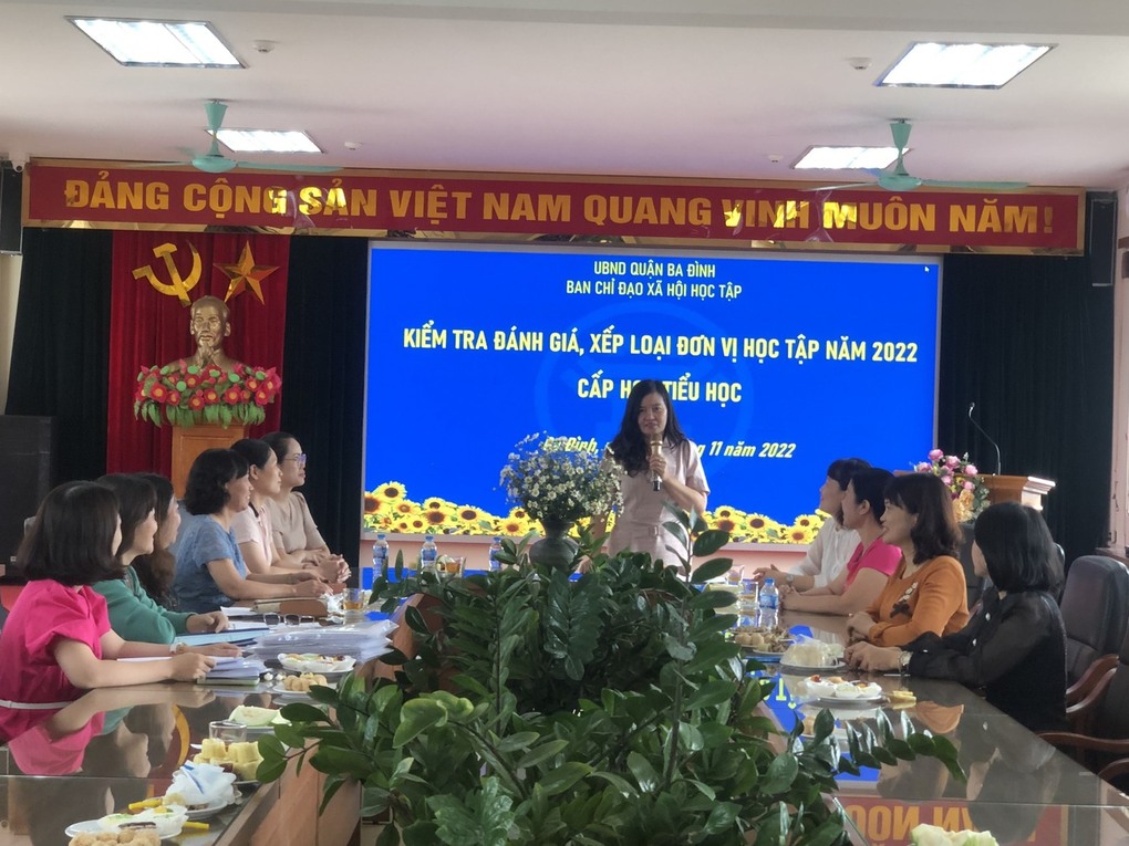 Phòng GDĐT quận Ba Đình kiểm tra, đánh giá, xếp loại Đơn vị học tập năm 2022 các trường cấp học Tiểu học