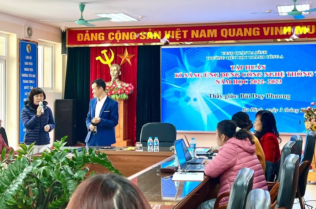 Trường TH Thành Công A tham gia buổi tập huấn kĩ năng ứng dụng CNTT vào dạy học năm 2022 -2023.