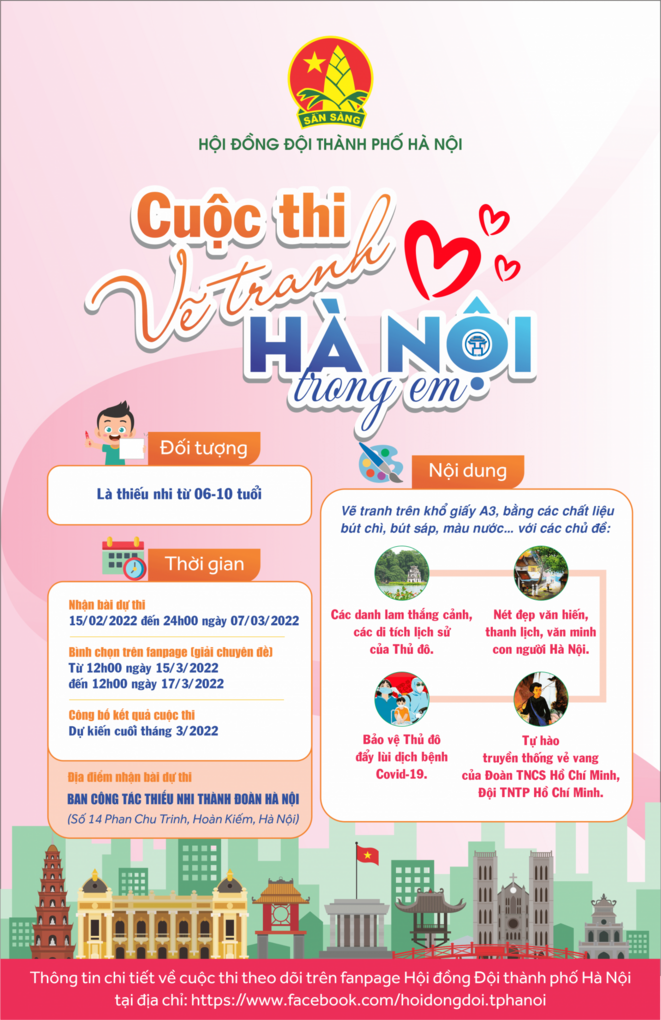 Liên đội trường TH Thành Công A phát động cuộc thi vẽ tranh "Hà Nội trong em"