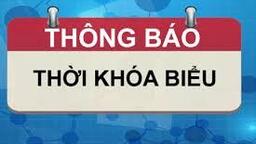 Thời khóa biểu khối 1