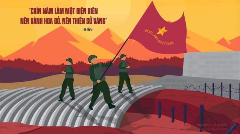 Chín năm làm một Điện Biên Nên vành hoa đỏ, Nên thiên sử vàng