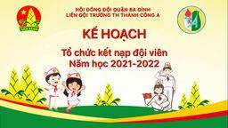 Liên đội trường TH Thành Công A triển khai Kế hoạch Kết nạp Đội viên đợt 1 năm học 2021-2022