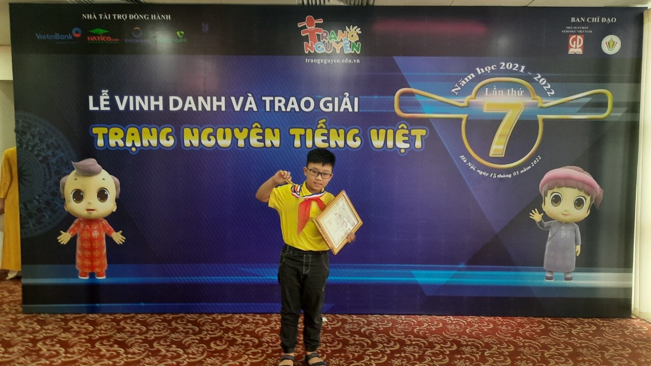 Đặng Nhật Minh - Cậu học trò đạt giải Nhì cấp Quốc gia trong kỳ thi Trạng nguyên Tiếng Việt