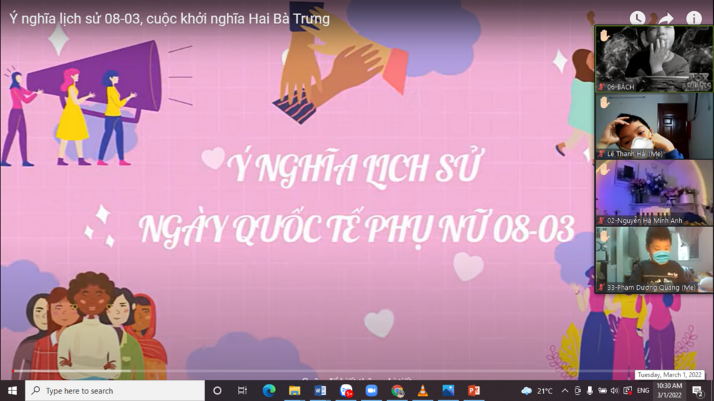 Liên đội trường TH Thành Công A Phát động đợt thi đua chào mừng 112 năm ngày Quốc tế Phụ nữ 8/3