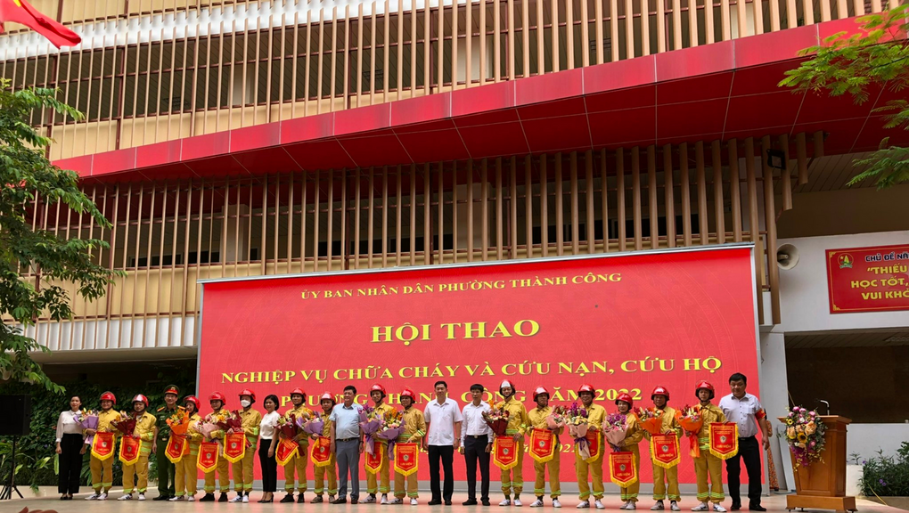 Hội thao nghiệp vụ chữa cháy và cứu nạn, cứu hộ phường Thành Công năm 2022