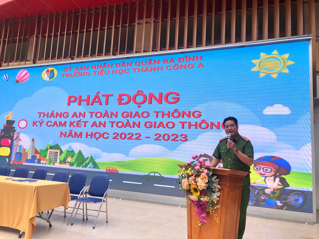 Trường TH Thành Công A phát động “Tháng an toàn giao thông” năm học 2022 – 2023