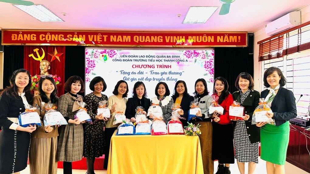 Nét đẹp Công đoàn viên trường Tiểu học Thành Công A qua hoạt động “Tặng áo dài - Trao yêu thương – Giữ gìn nét đẹp truyền thống"