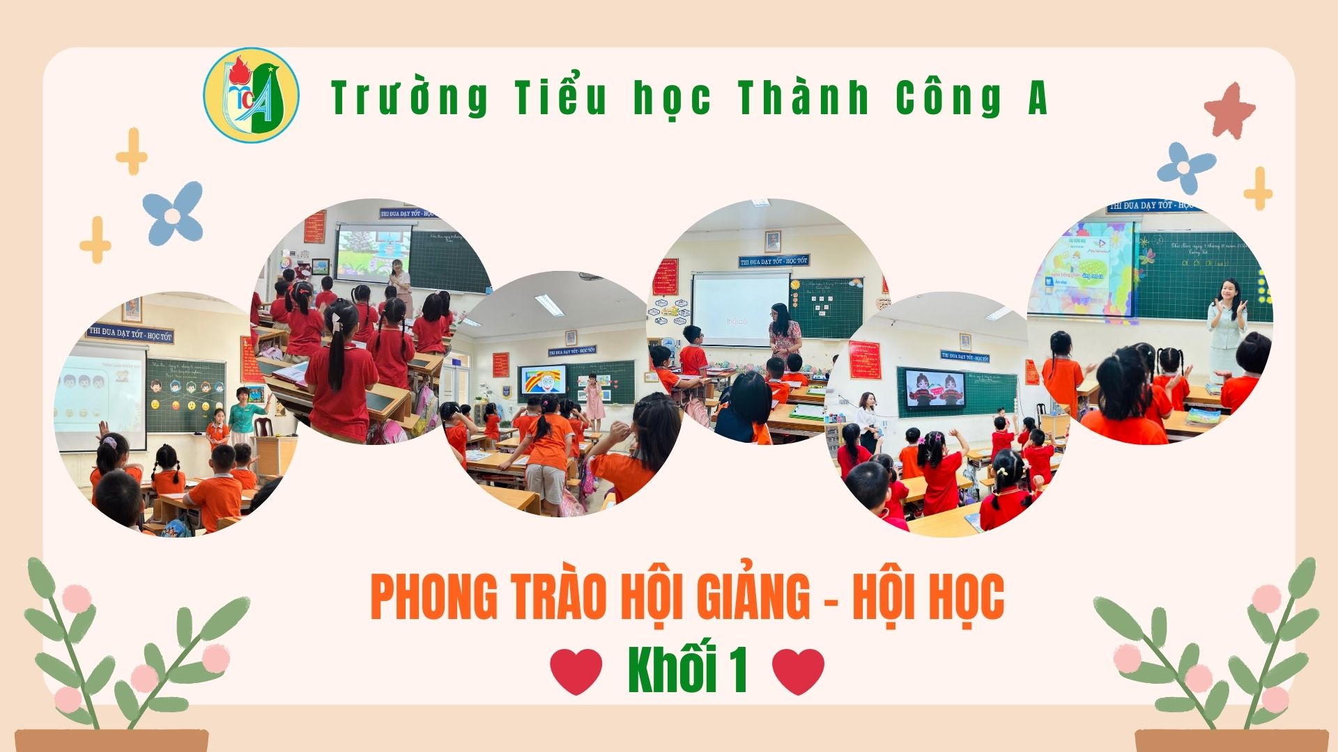 Khối 1 Trường Tiểu học Thành Công A với phong trào “Hội giảng - Hội học”