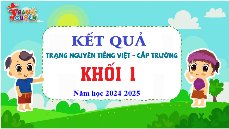 Kết quả Trạng Nguyên Tiếng Việt cấp trường Khối 1 năm học 2024-2025