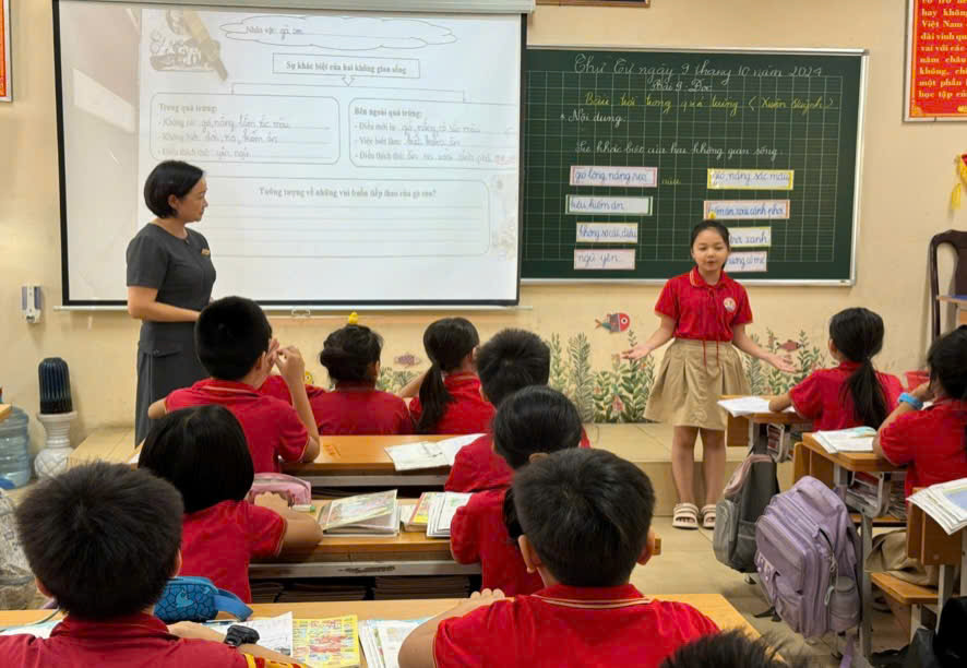 Khối 4 trường tiểu học Thành Công A tích cực tham gia chuyên đề, hội giảng chào mừng ngày 20 – 11