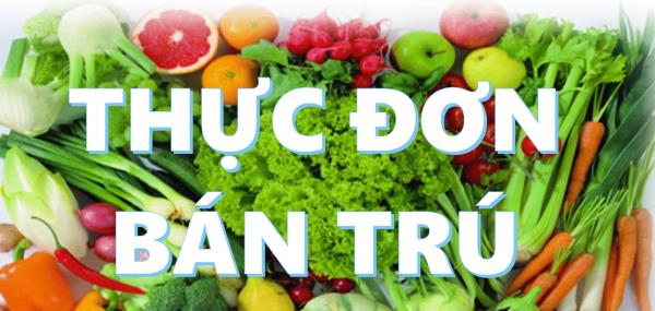 Thực đơn bán trú tuần 10 (NH 2025 - 2026)