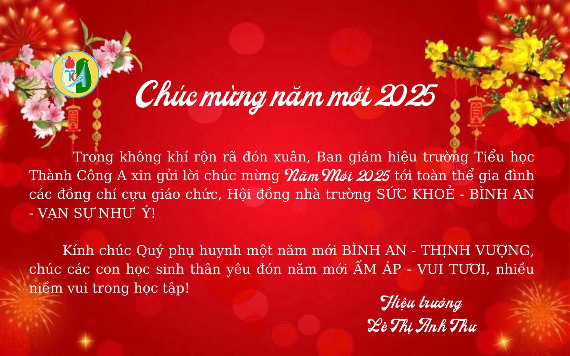 Chúc mừng năm mới 2025
