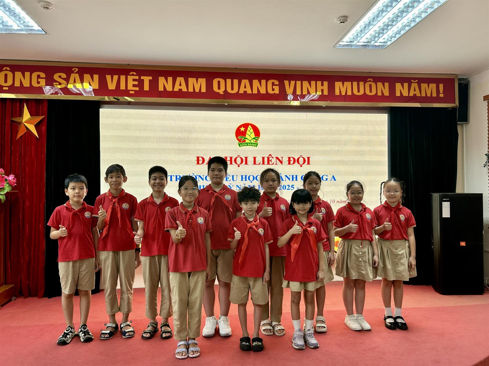 Đại hội Liên đội trường Tiểu học Thành Công A nhiệm kỳ năm học 2025 - 2026