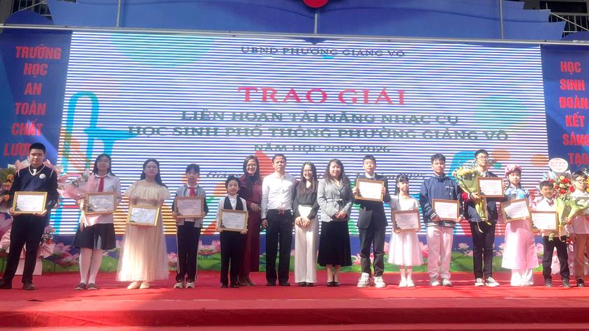 Phường Giảng Võ: Lộ diện tài năng nhạc cụ đại diện tham dự Liên hoan Thành phố