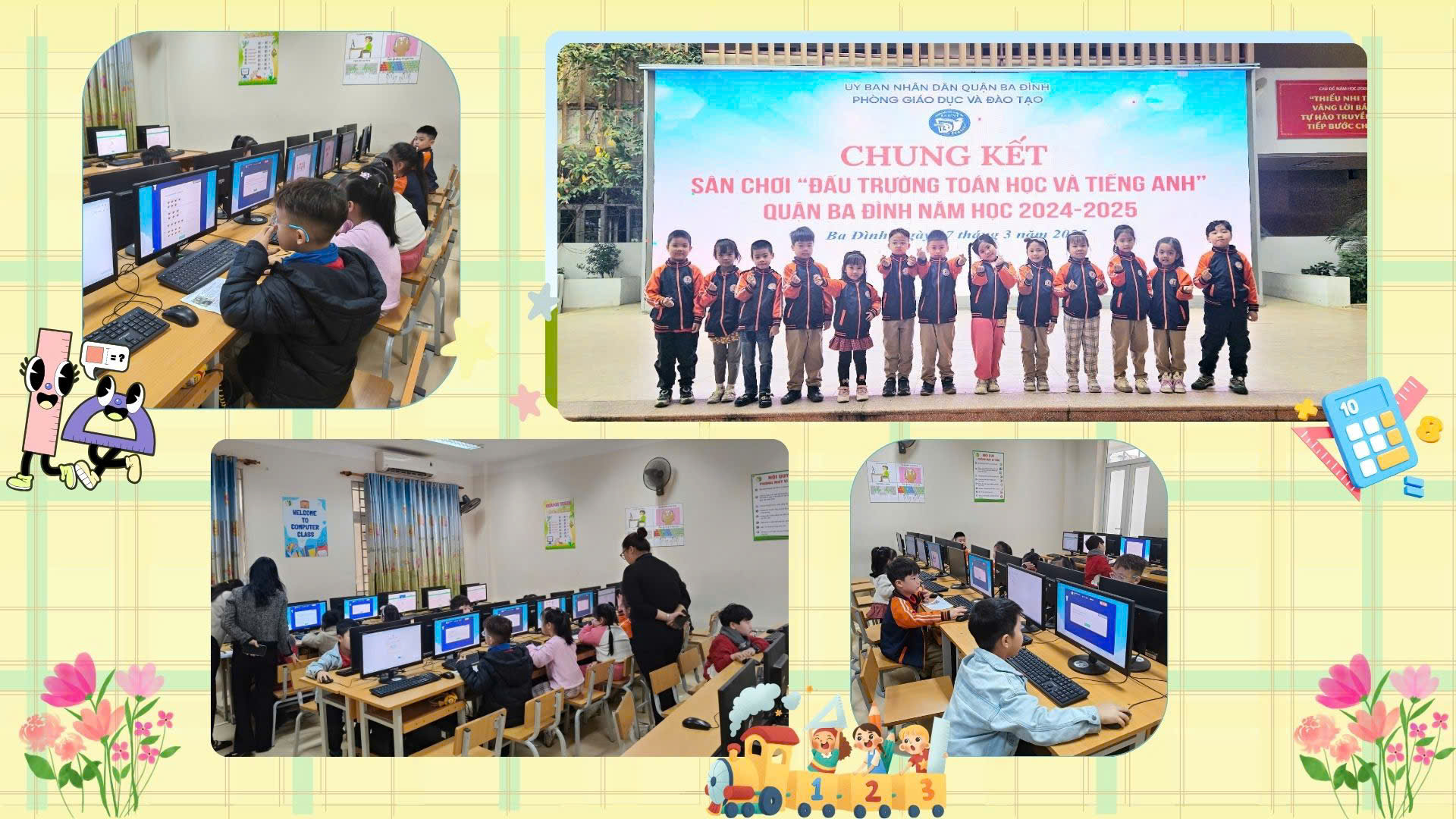 Học sinh khối 1-2-3 trường Tiểu học Thành Công A hào hứng tham gia vòng Chung kết sân chơi " Đấu trường Toán học" quận Ba Đình năm học 2024-2025