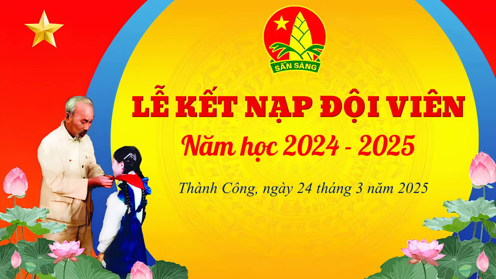 Lễ kết nạp Đội viên - Niềm tự hào của sao nhi đồng trường Tiểu học Thành Công A