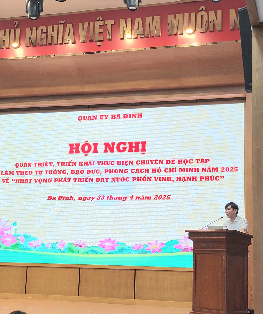 Quận Ba Đình tổ chức Hội nghị học tập và làm theo tư tưởng, đạo đức, phong cách Hồ Chí Minh chuyên đề năm 2025