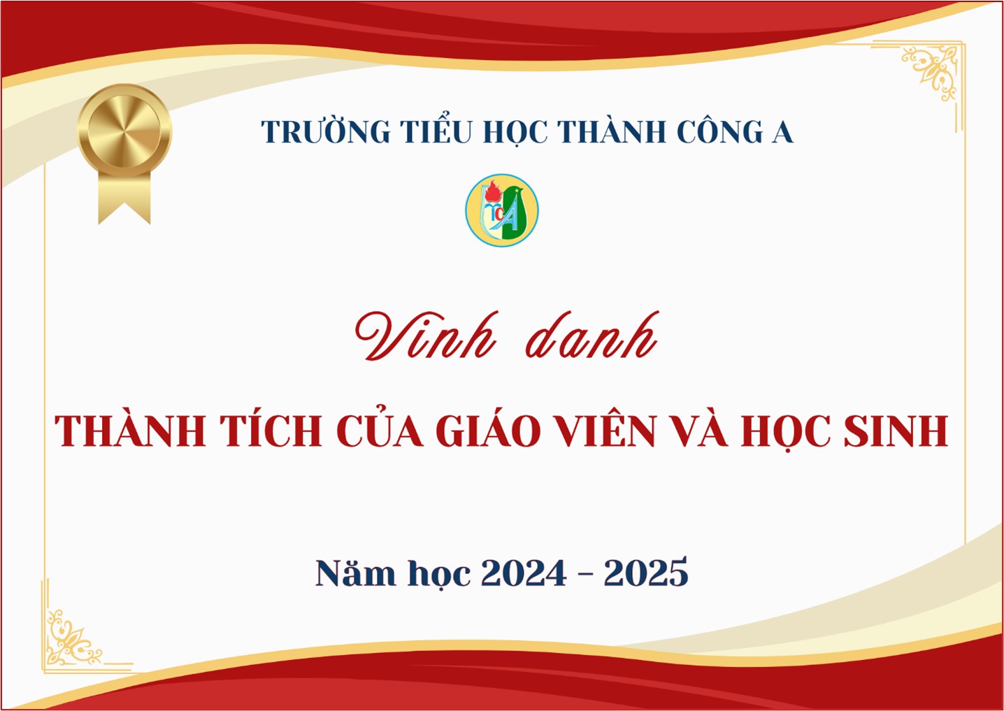 Vinh danh thành tích của giáo viên và học sinh trường Tiểu học Thành Công A – Năm học 2024-2025