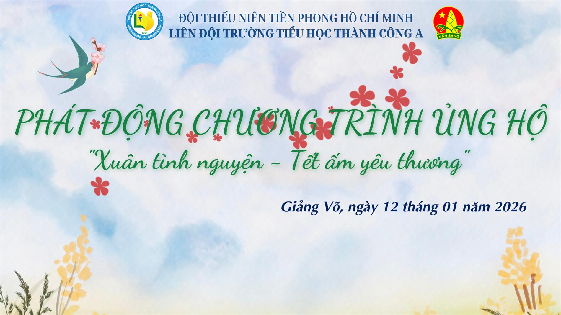 Trường Tiểu học Thành Công A phát động chương trình “Xuân tình nguyện – Tết ấm yêu thương” trong toàn nhà trường