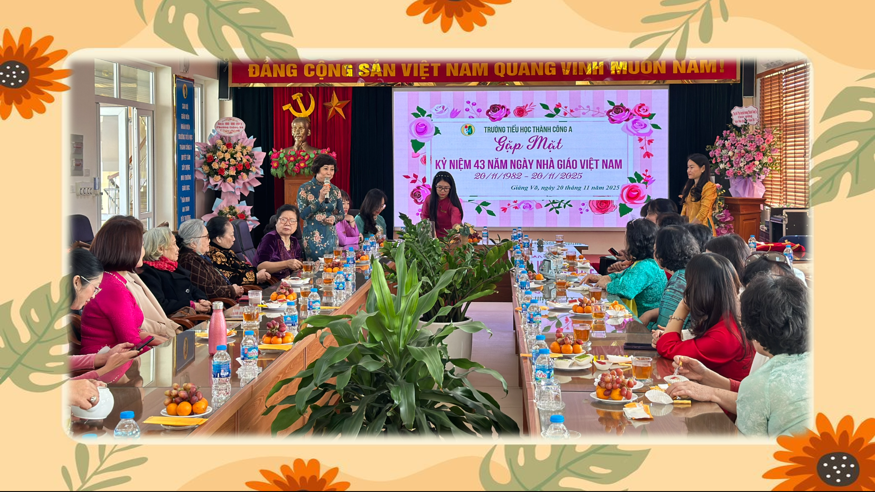 A group of people sitting at long tables
AI-generated content may be incorrect.