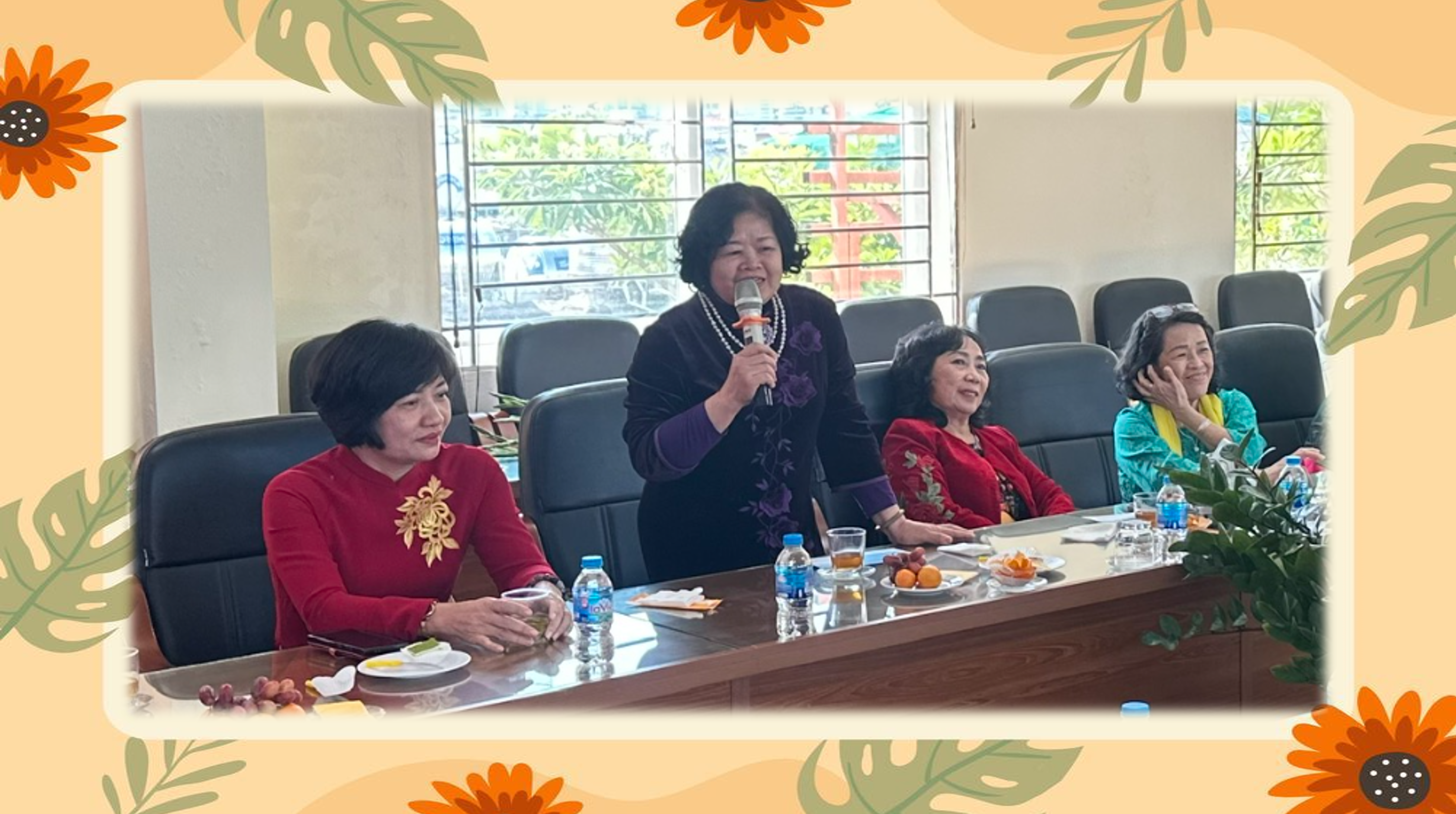 A group of women sitting at a table
AI-generated content may be incorrect.